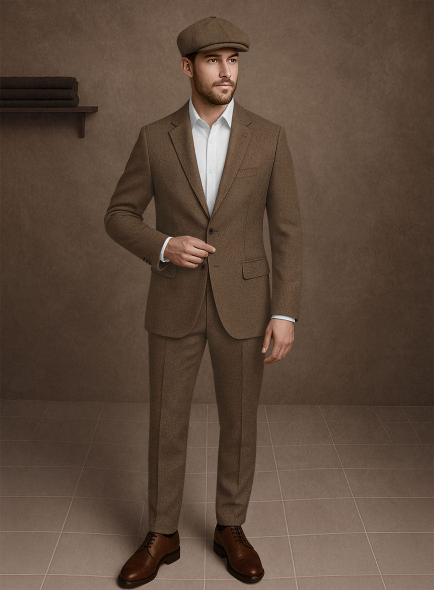Naples Espresso Brown Tweed Suit - StudioSuits