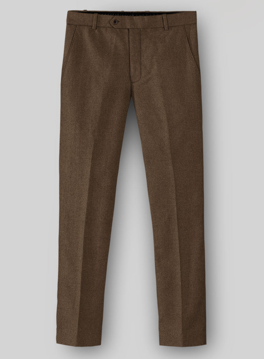 Naples Espresso Brown Tweed Pants - StudioSuits