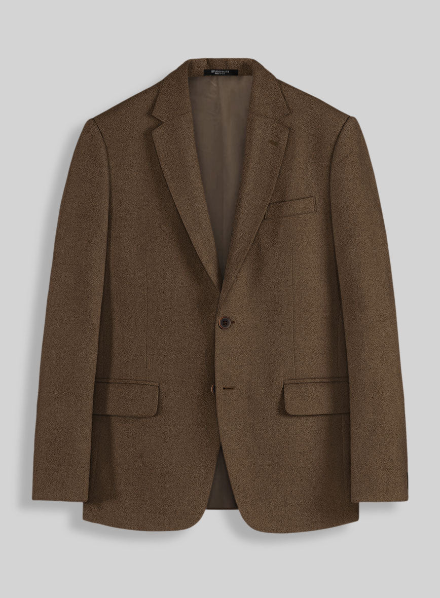 Naples Espresso Brown Tweed Jacket - StudioSuits