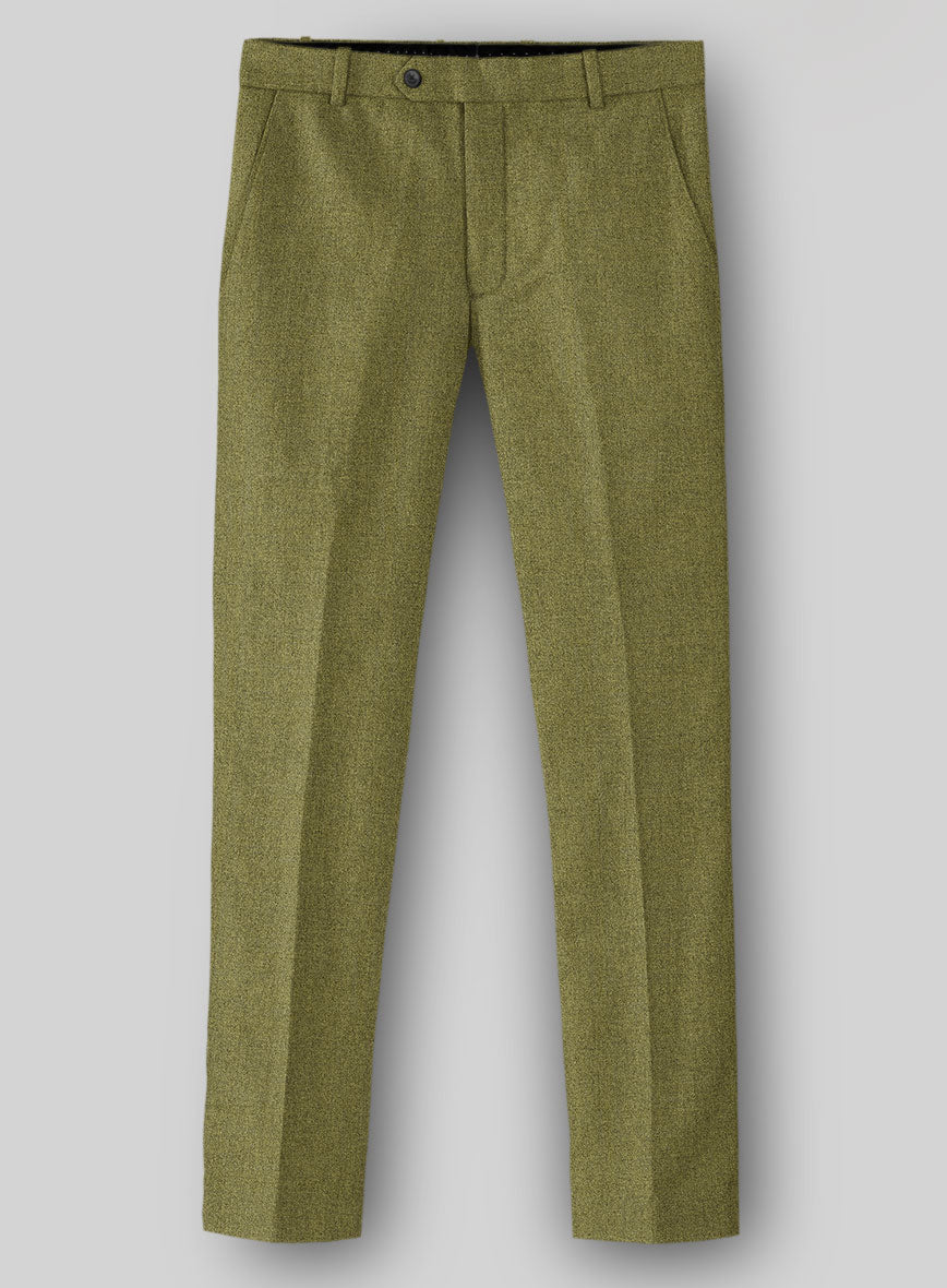 Naples Festa Green Tweed Pants - StudioSuits