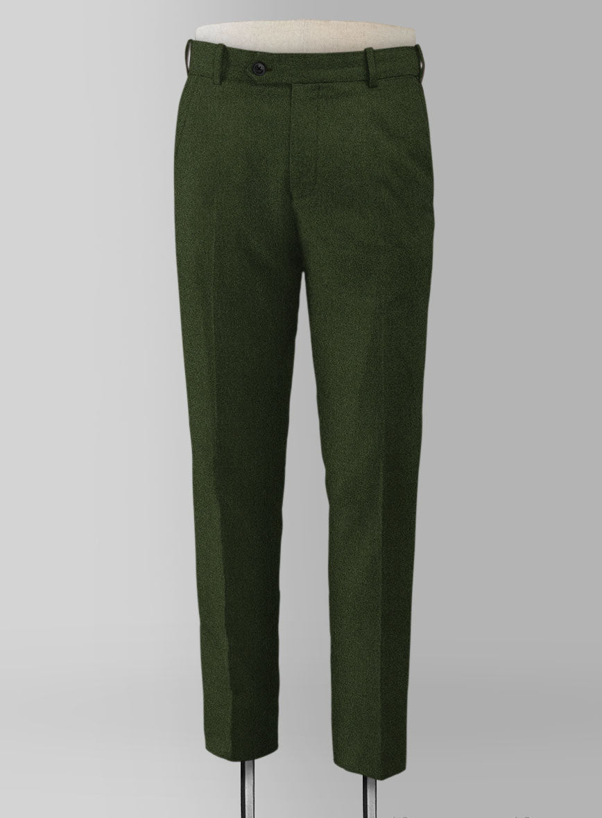 Naples Forest Green Tweed Pants - StudioSuits