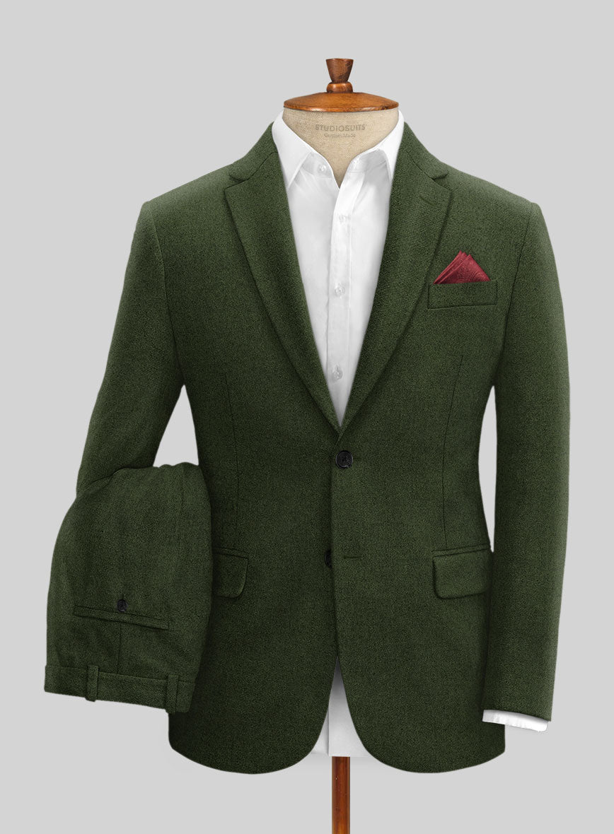 Naples Forest Green Tweed Suit - StudioSuits