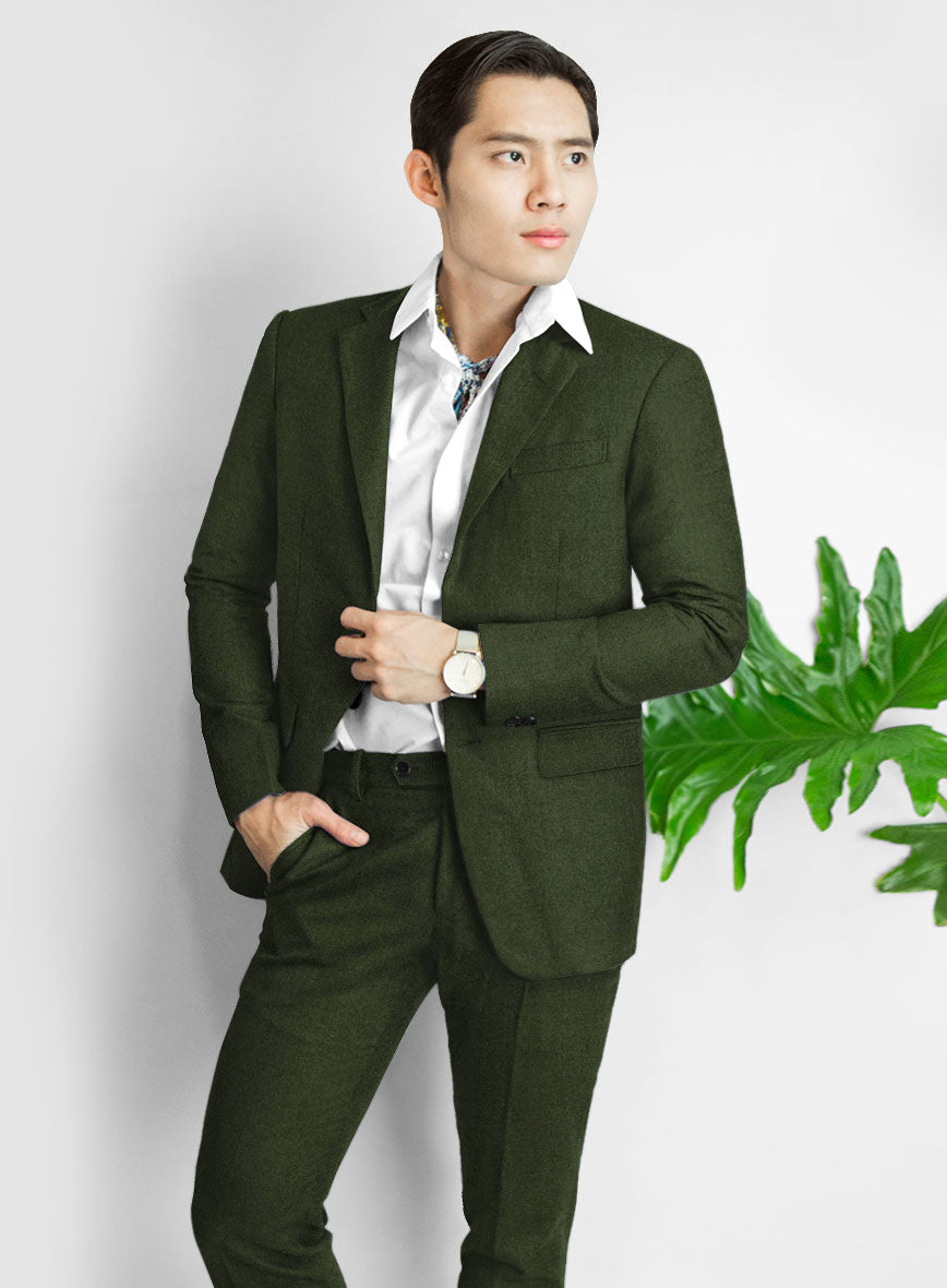 Naples Forest Green Tweed Suit - StudioSuits