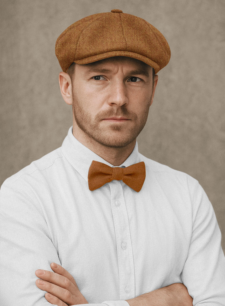 Naples Gold Castle Tweed Newsboy Cap - StudioSuits