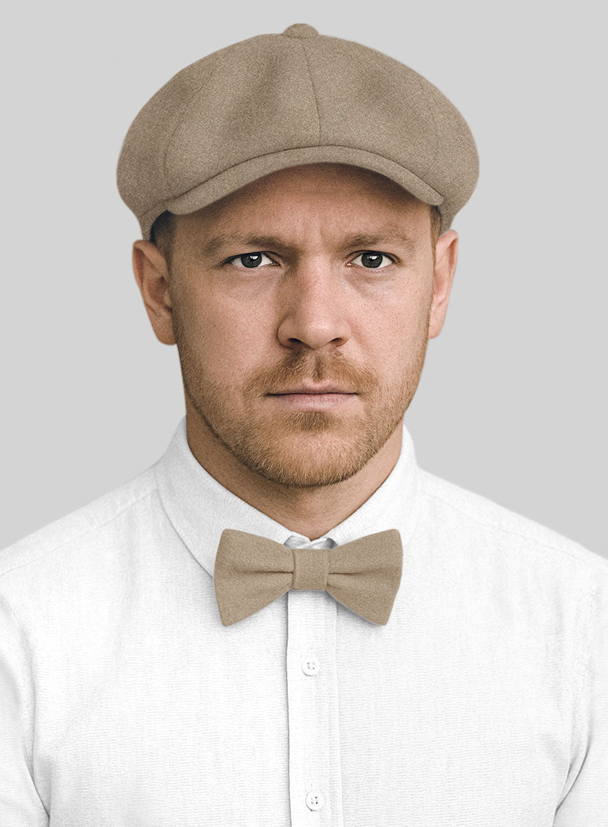 Naples Gondola Beige Tweed Newsboy Cap - StudioSuits