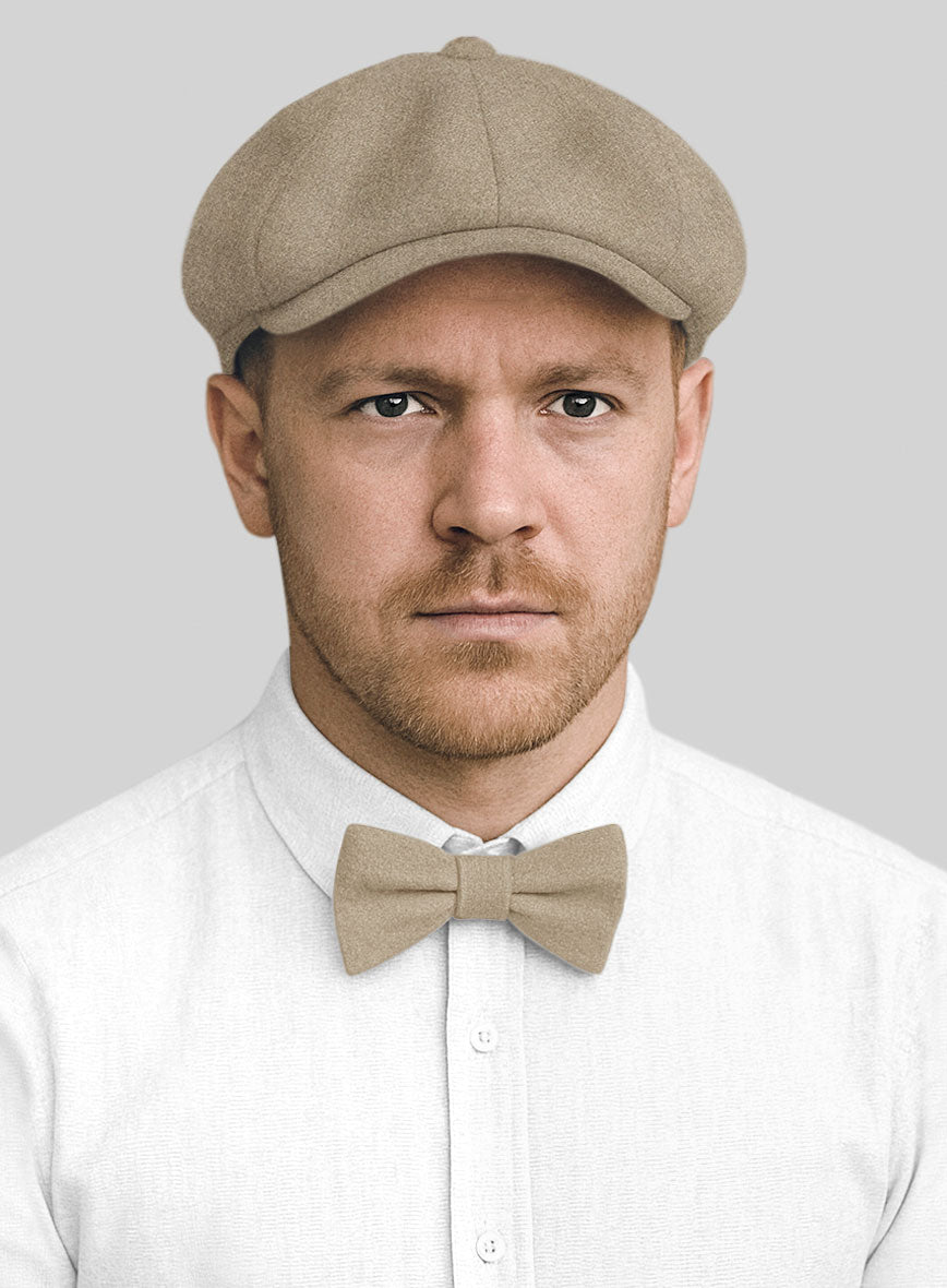 Naples Gondola Beige Tweed Newsboy Cap - StudioSuits