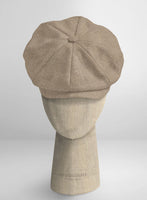 Naples Gondola Beige Tweed Newsboy Cap - StudioSuits
