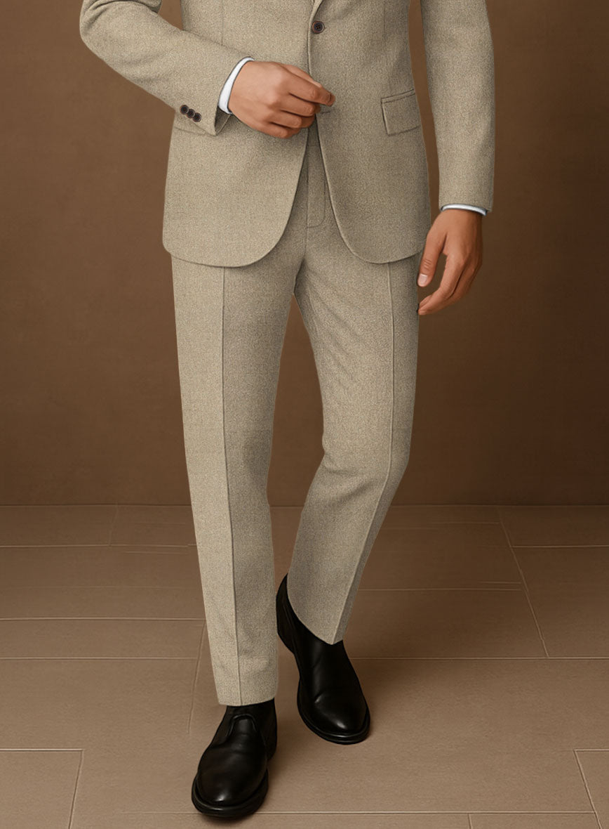 Naples Gondola Beige Tweed Pants - StudioSuits