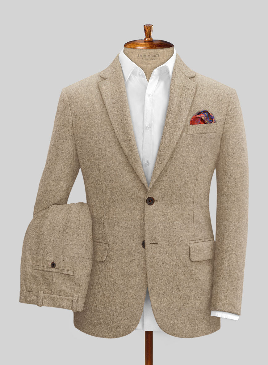 Naples Gondola Beige Tweed Suit - StudioSuits