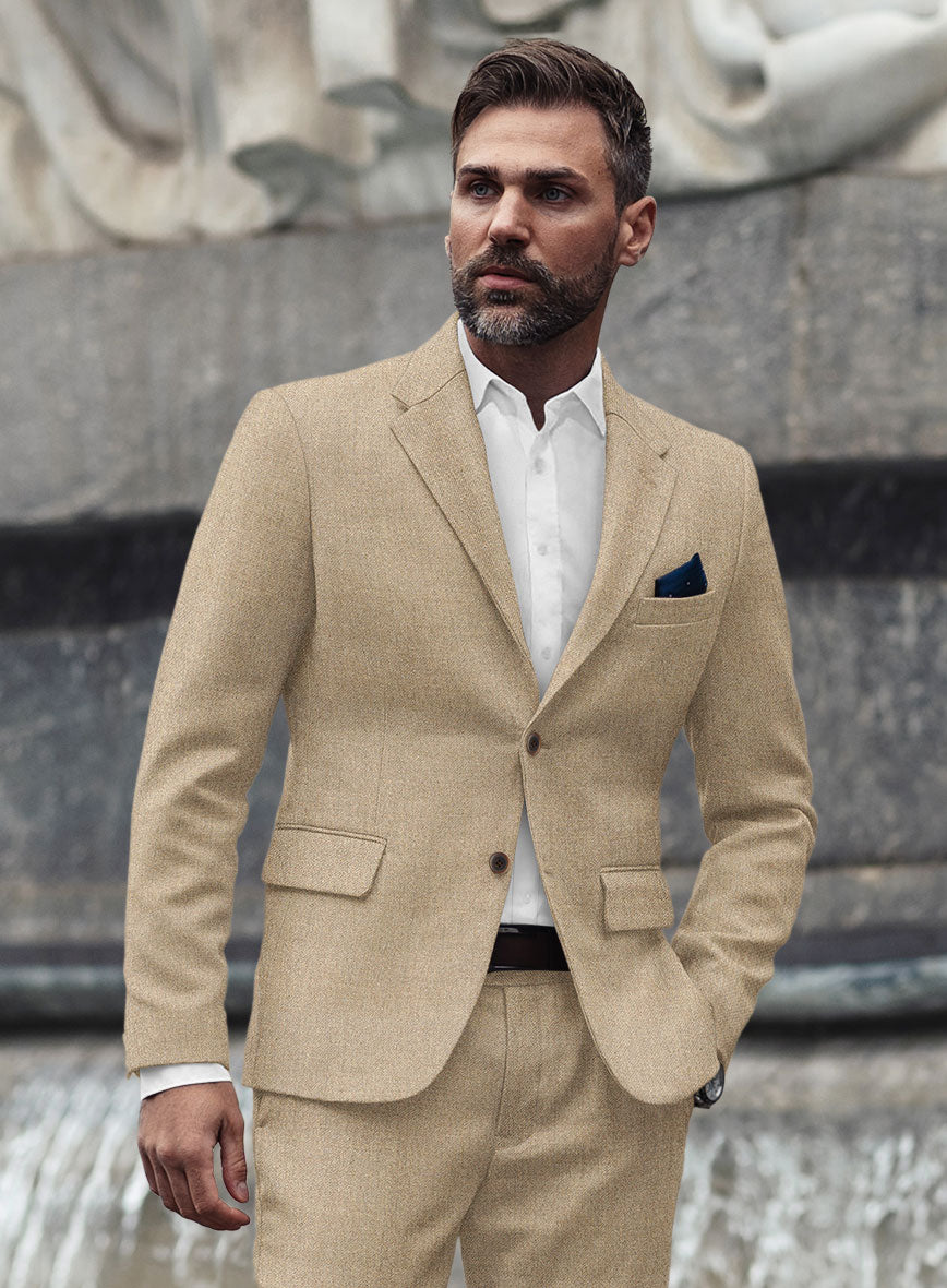 Naples Gondola Beige Tweed Jacket - StudioSuits