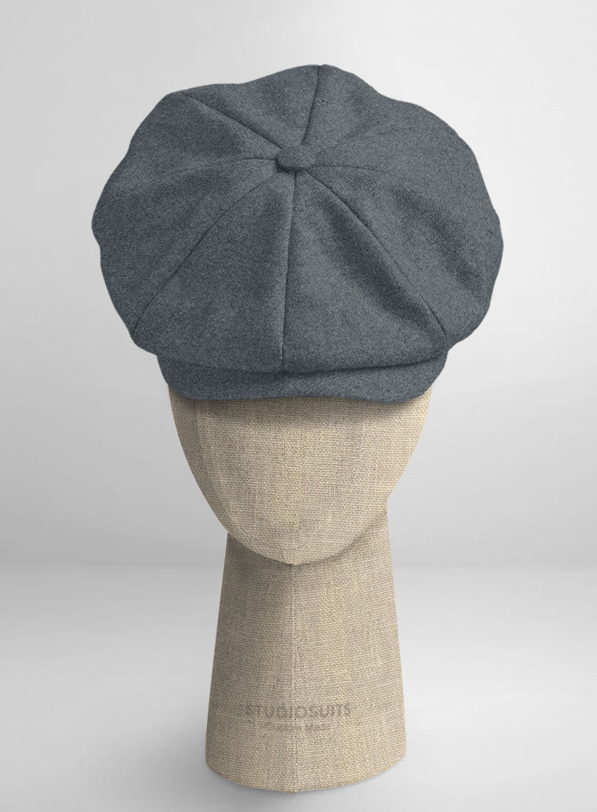 Naples Gray Tweed Newsboy Cap - StudioSuits