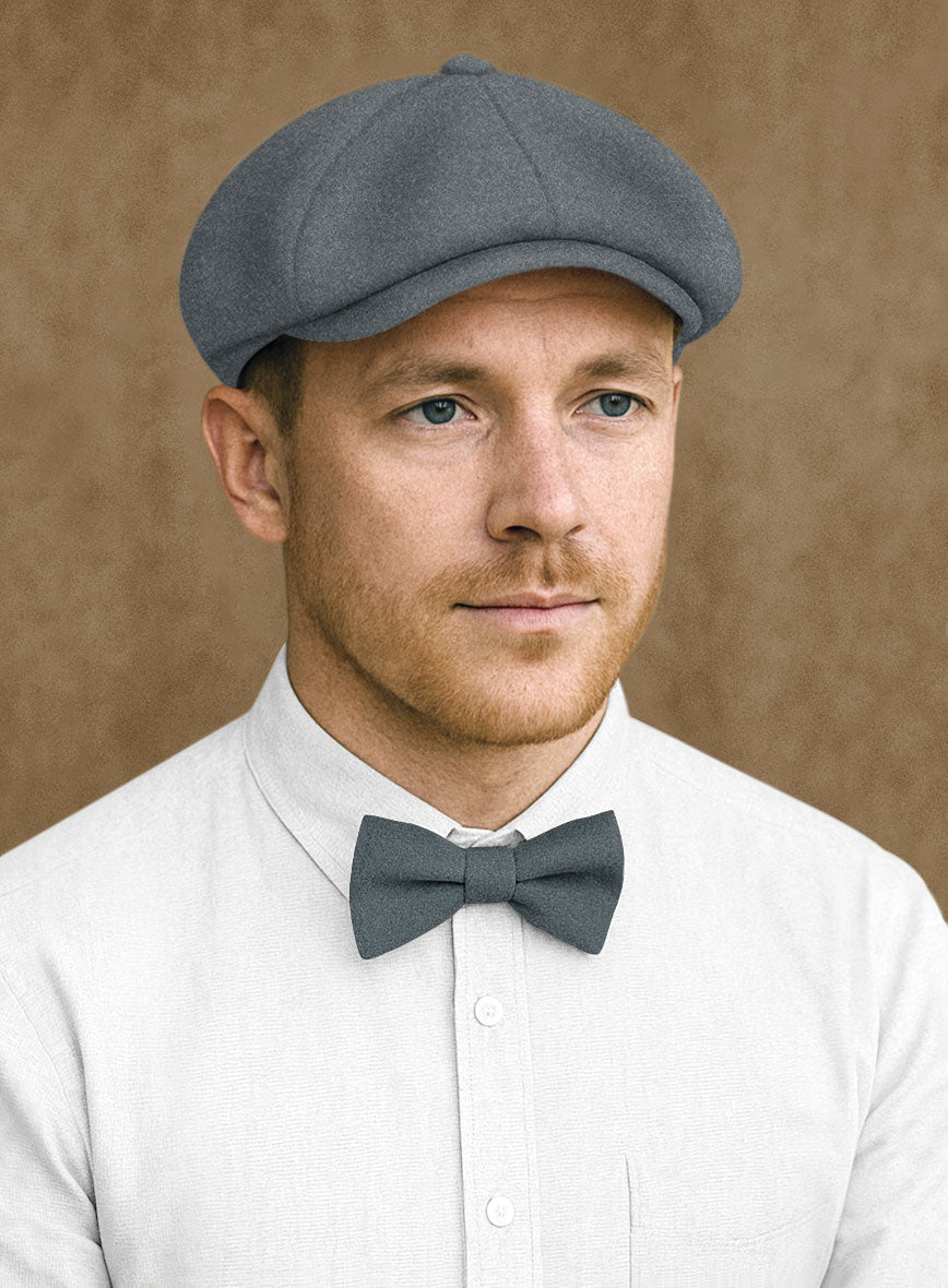 Naples Gray Tweed Newsboy Cap - StudioSuits