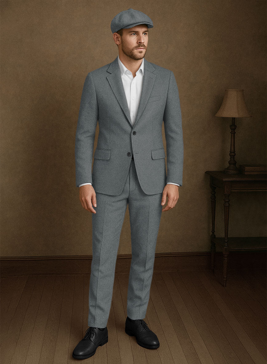Naples Gray Tweed Suit - StudioSuits