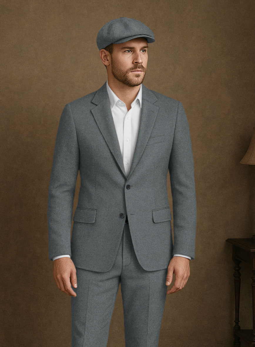 Naples Gray Tweed Suit - StudioSuits