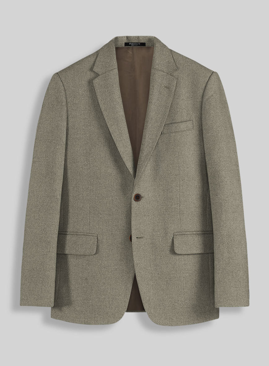 Naples Greige Tweed Jacket - StudioSuits