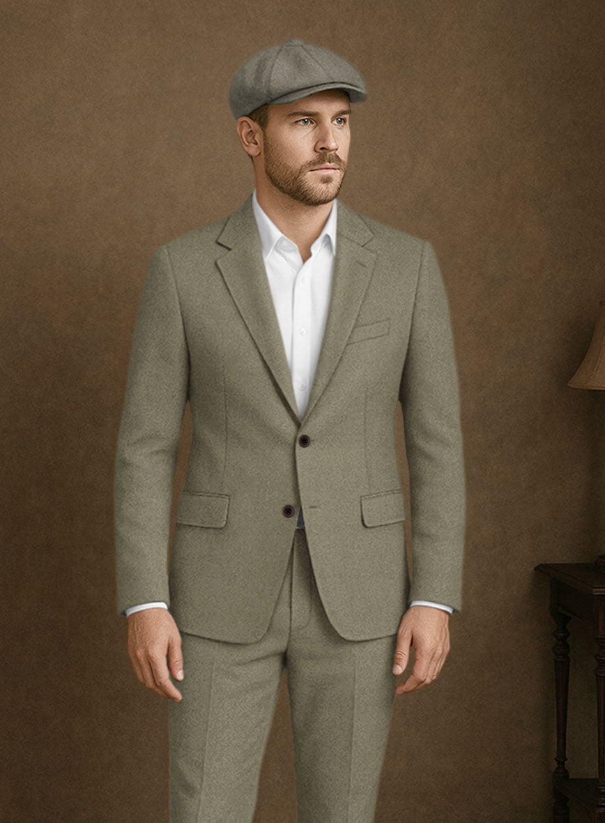 Naples Greige Tweed Jacket - StudioSuits