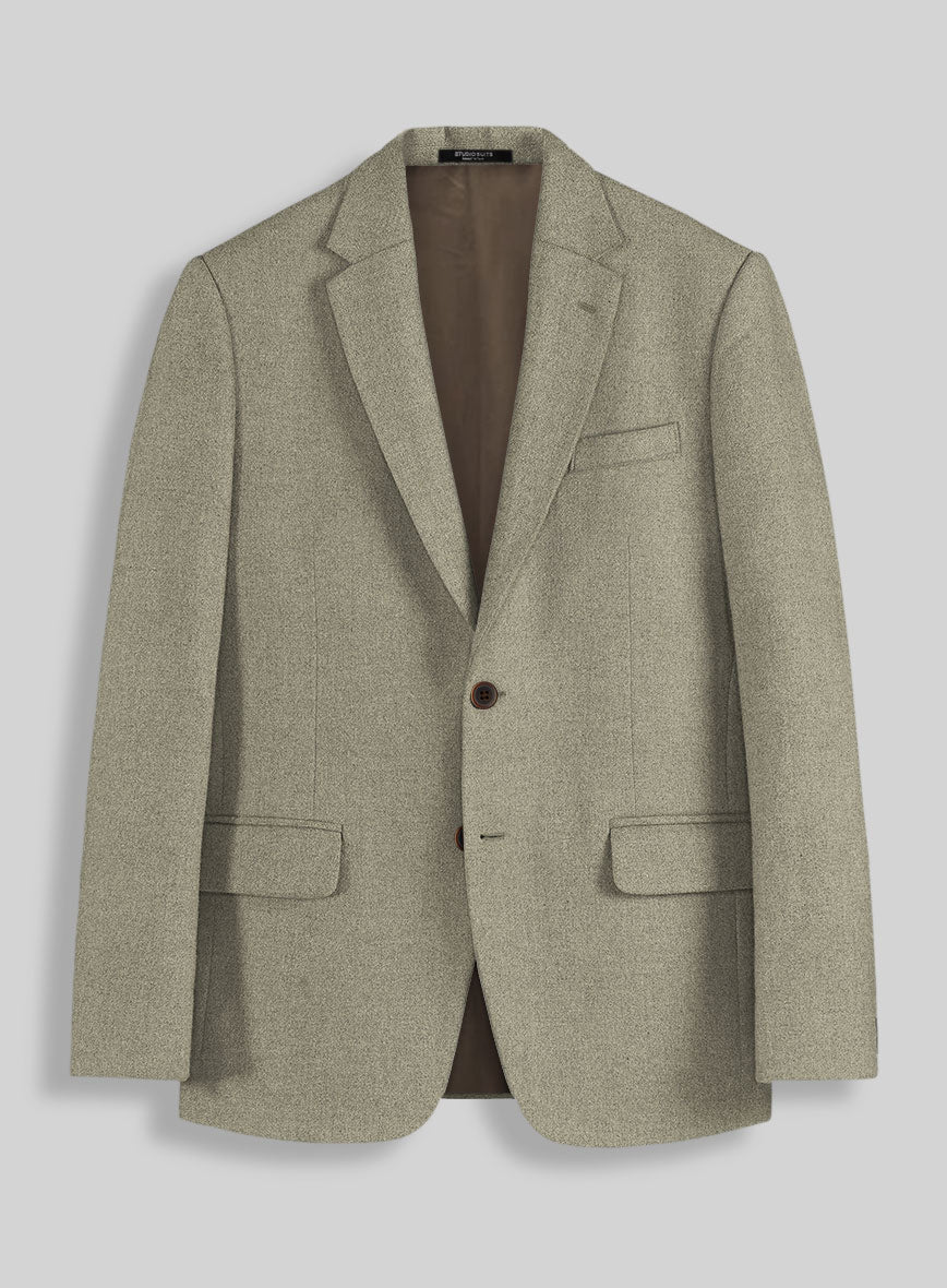 Naples Greige Tweed Jacket - StudioSuits