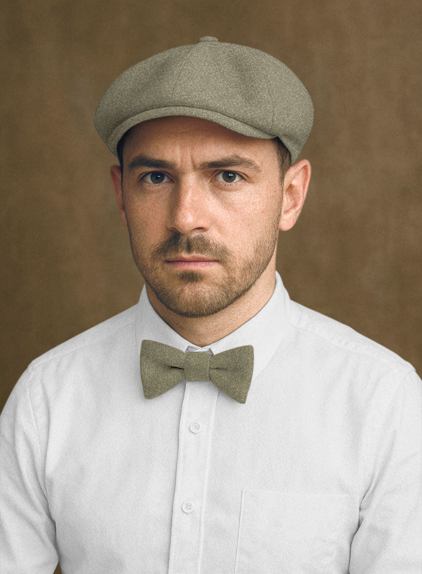 Naples Greige Tweed Newsboy Cap - StudioSuits