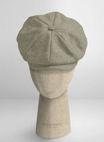 Naples Greige Tweed Newsboy Cap - StudioSuits
