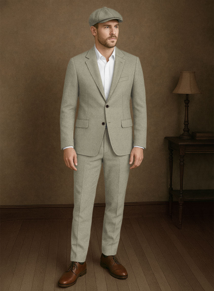 Naples Greige Tweed Suit - StudioSuits
