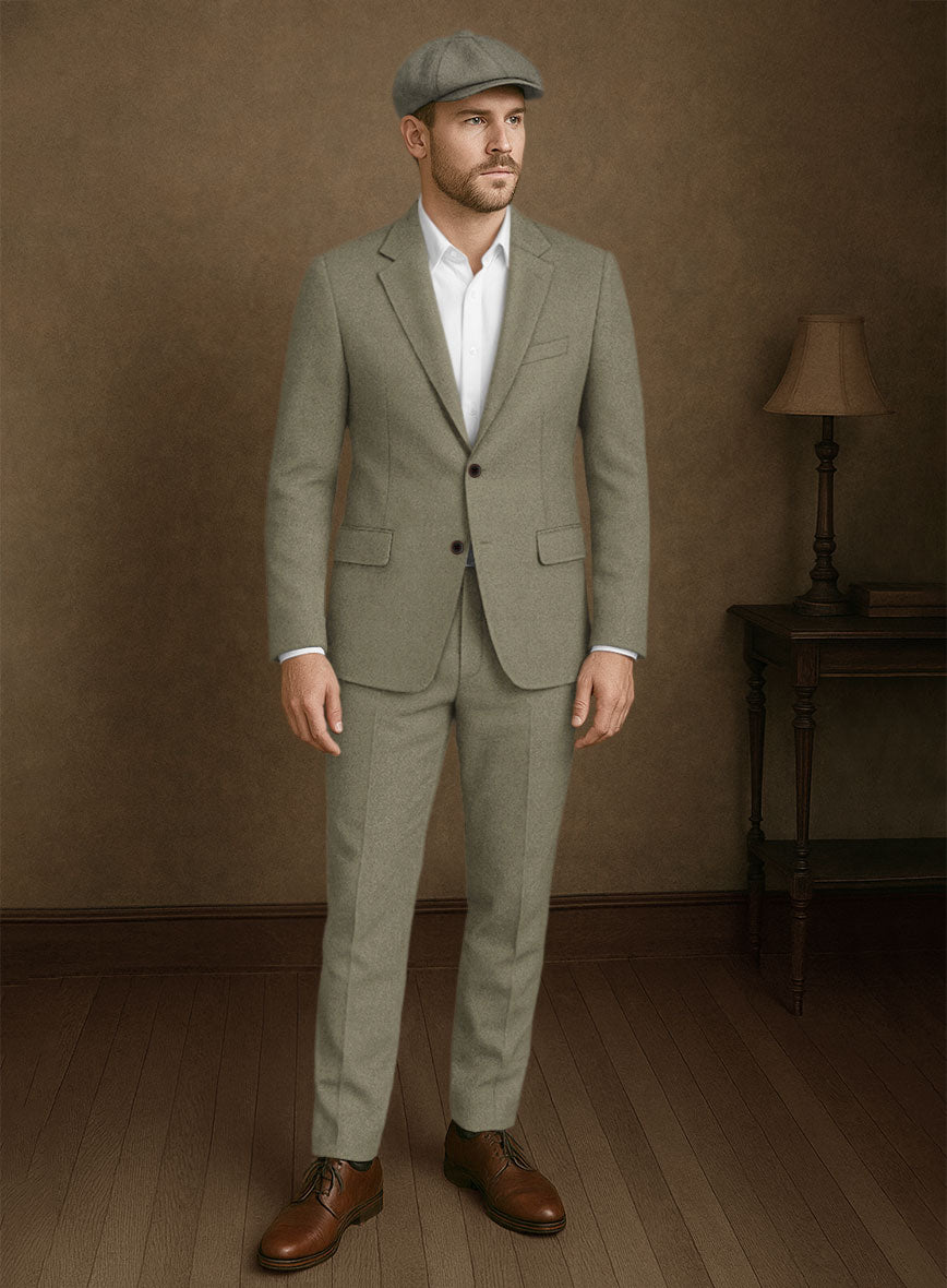 Naples Greige Tweed Suit - StudioSuits
