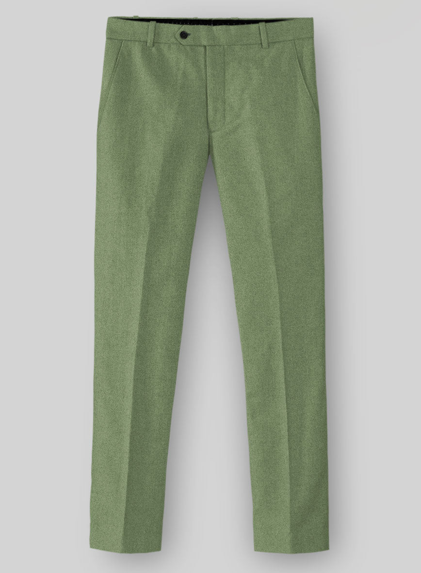Naples Honeydew Green Tweed Pants - StudioSuits
