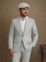 Naples Ice Gray Tweed Jacket - StudioSuits