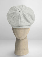 Naples Ice Gray Tweed Newsboy Cap - StudioSuits