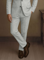 Naples Ice Gray Tweed Pants - StudioSuits