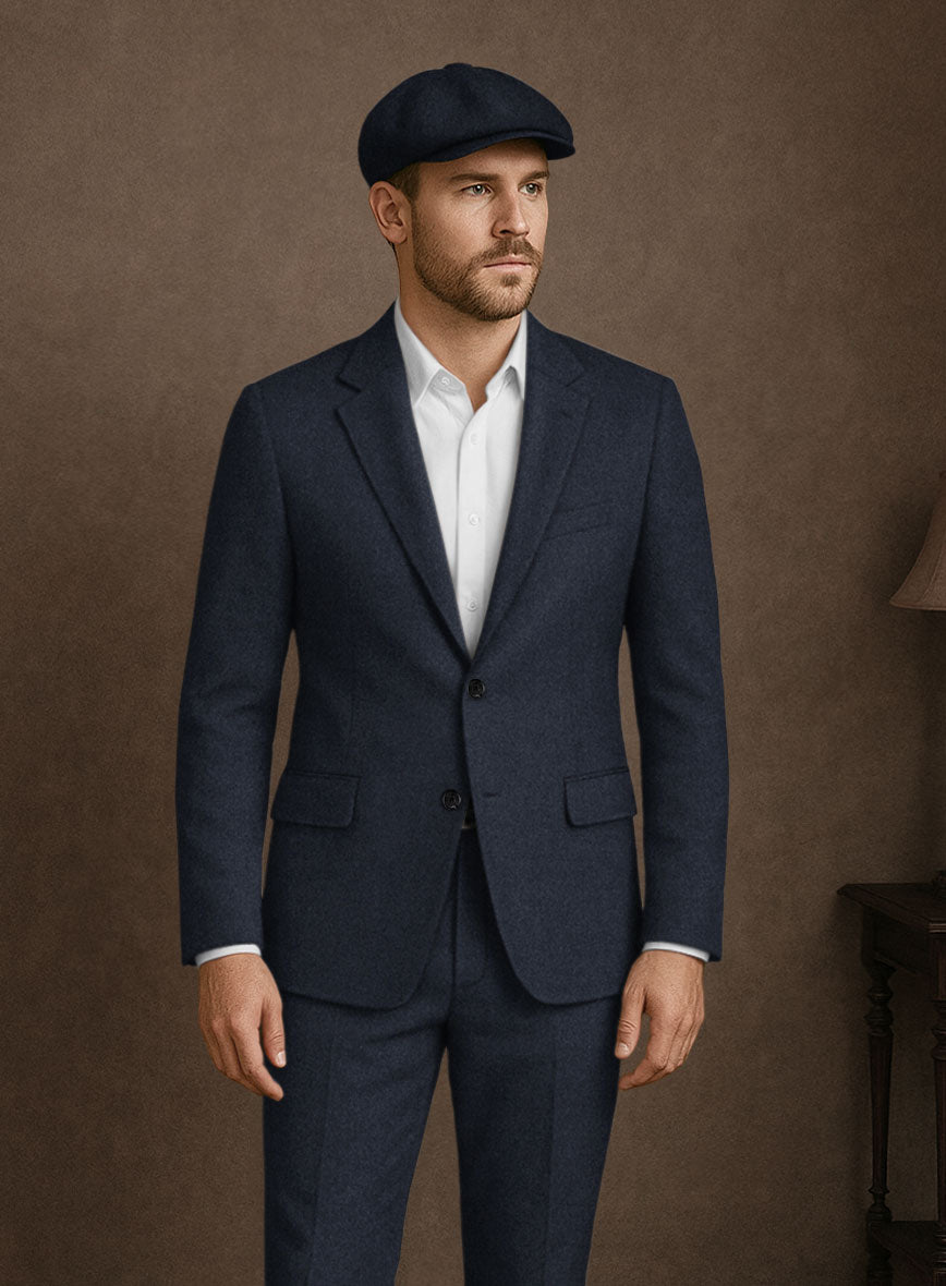 Naples Jet Blue Tweed Jacket - StudioSuits