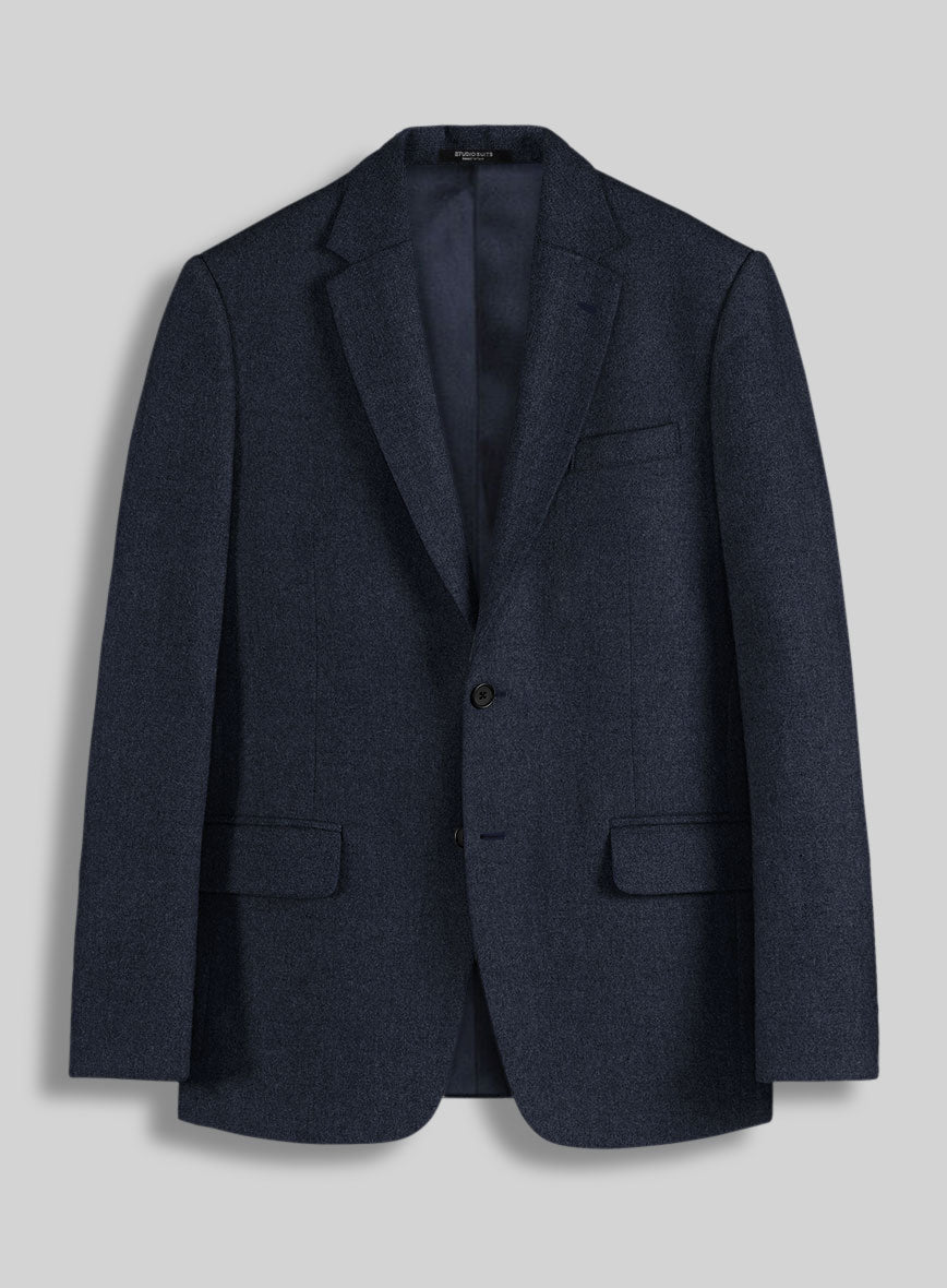 Naples Jet Blue Tweed Jacket - StudioSuits