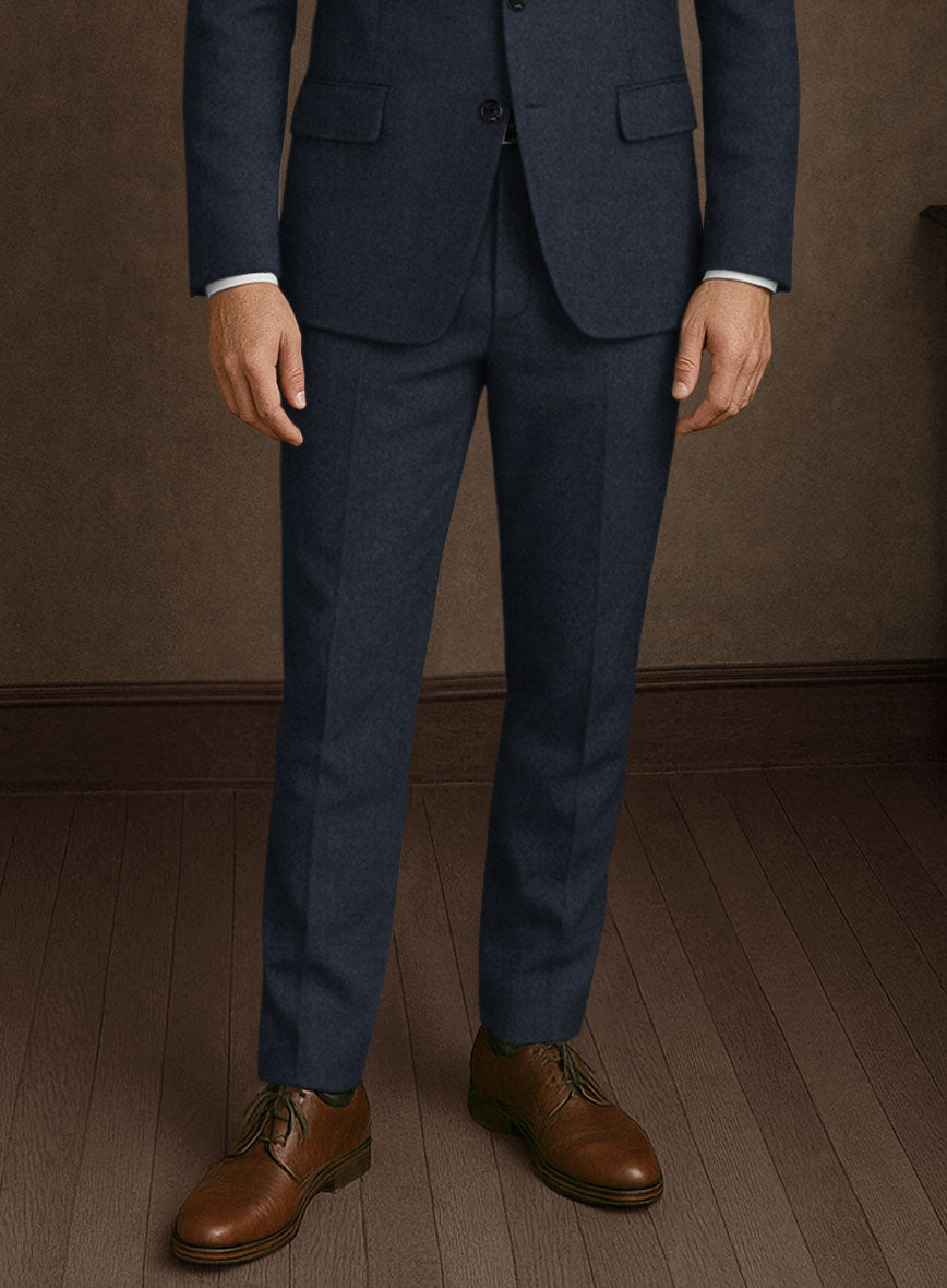 Naples Jet Blue Tweed Pants - StudioSuits