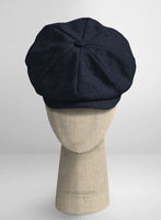 Naples Jet Blue Tweed Newsboy Cap - StudioSuits
