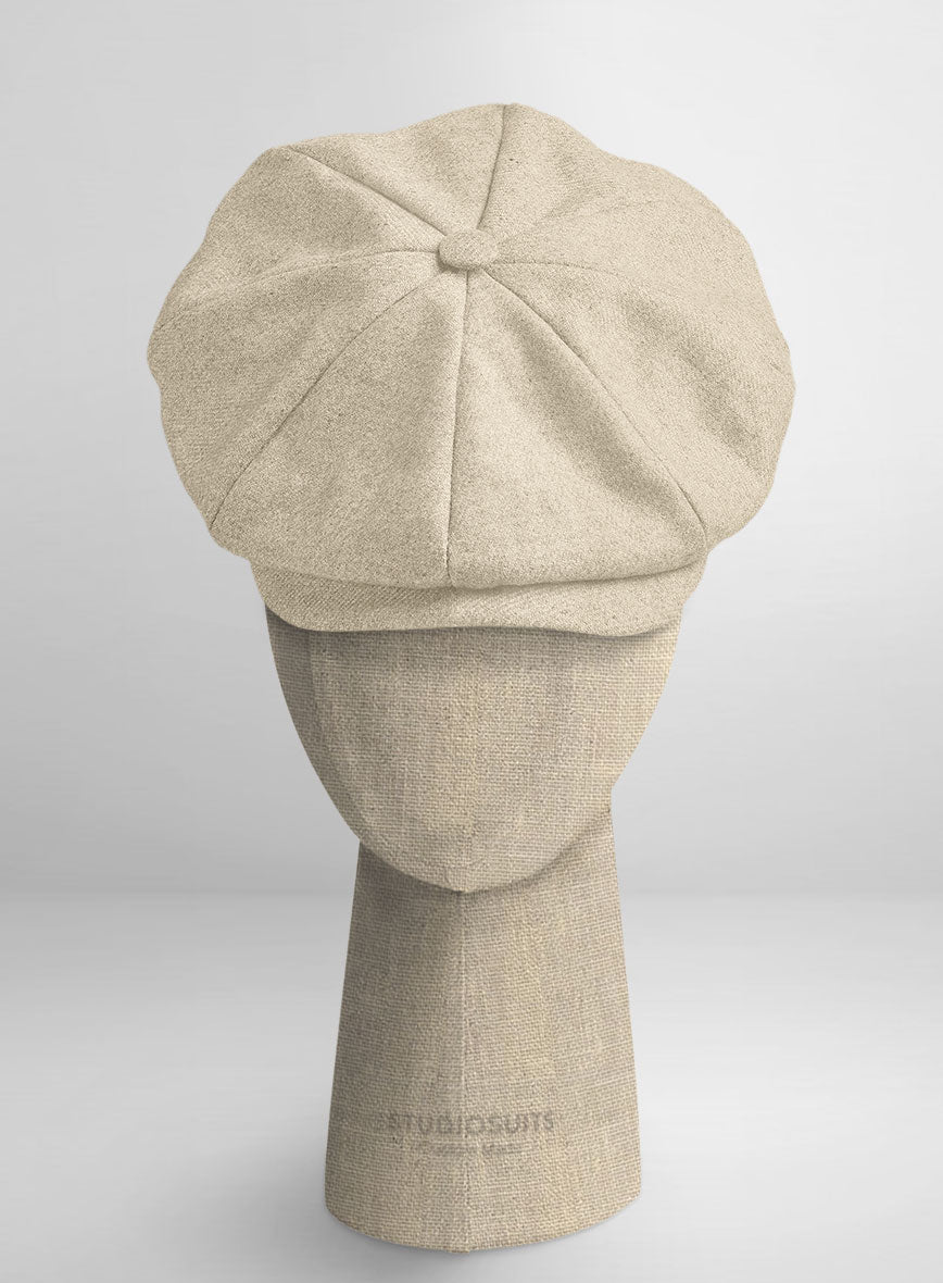 Naples Latte Tweed Newsboy Cap - StudioSuits