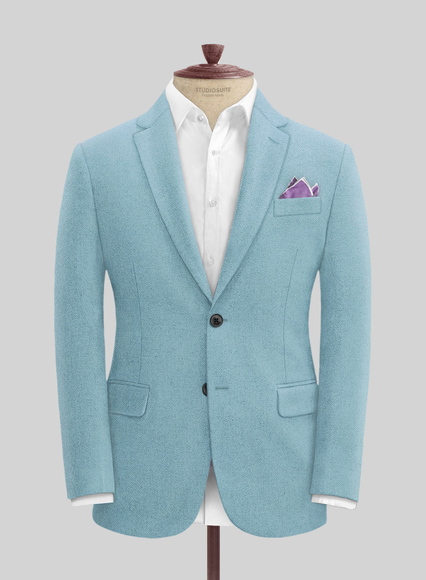 Naples Light Blue Tweed Jacket - StudioSuits