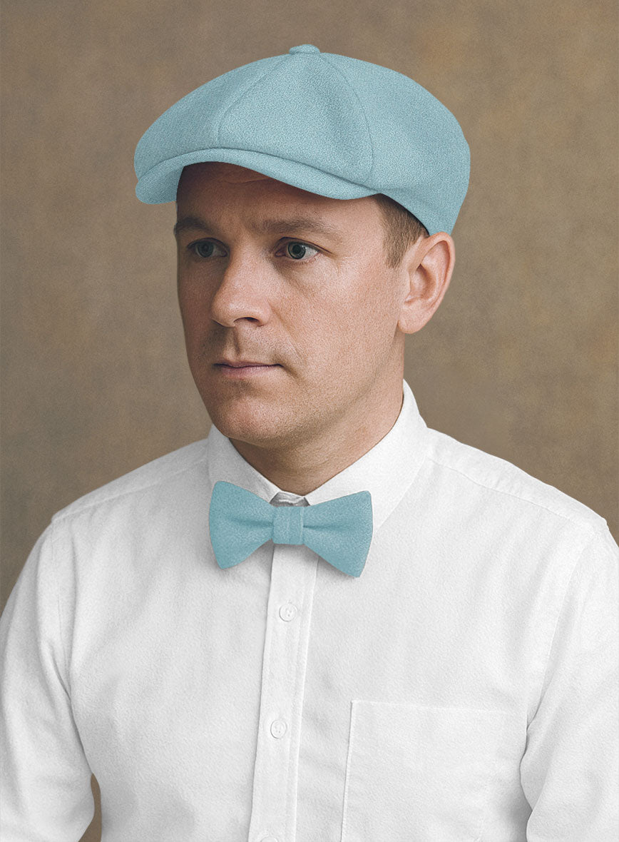 Naples Light Blue Tweed Newsboy Cap - StudioSuits