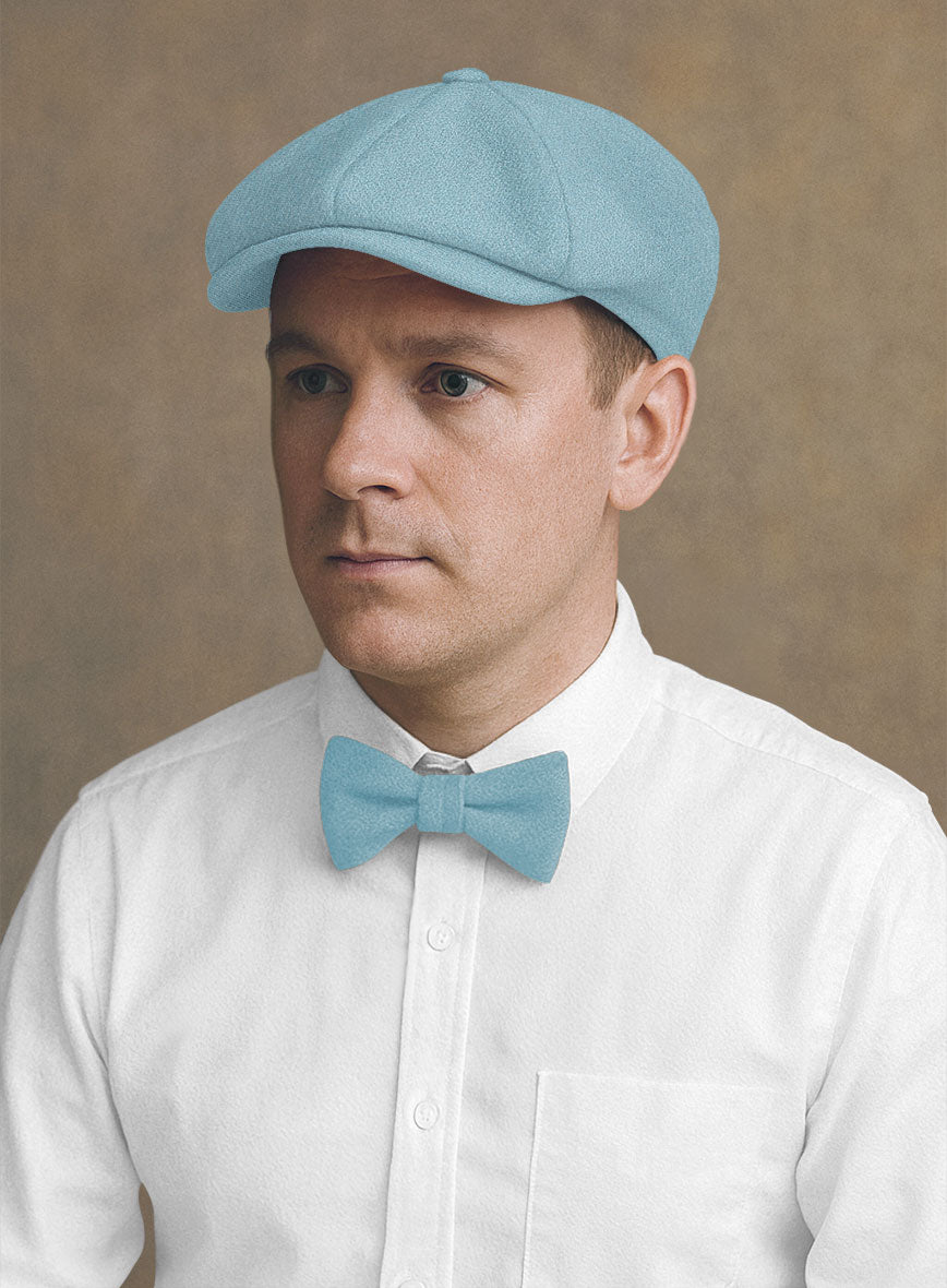 Naples Light Blue Tweed Newsboy Cap - StudioSuits