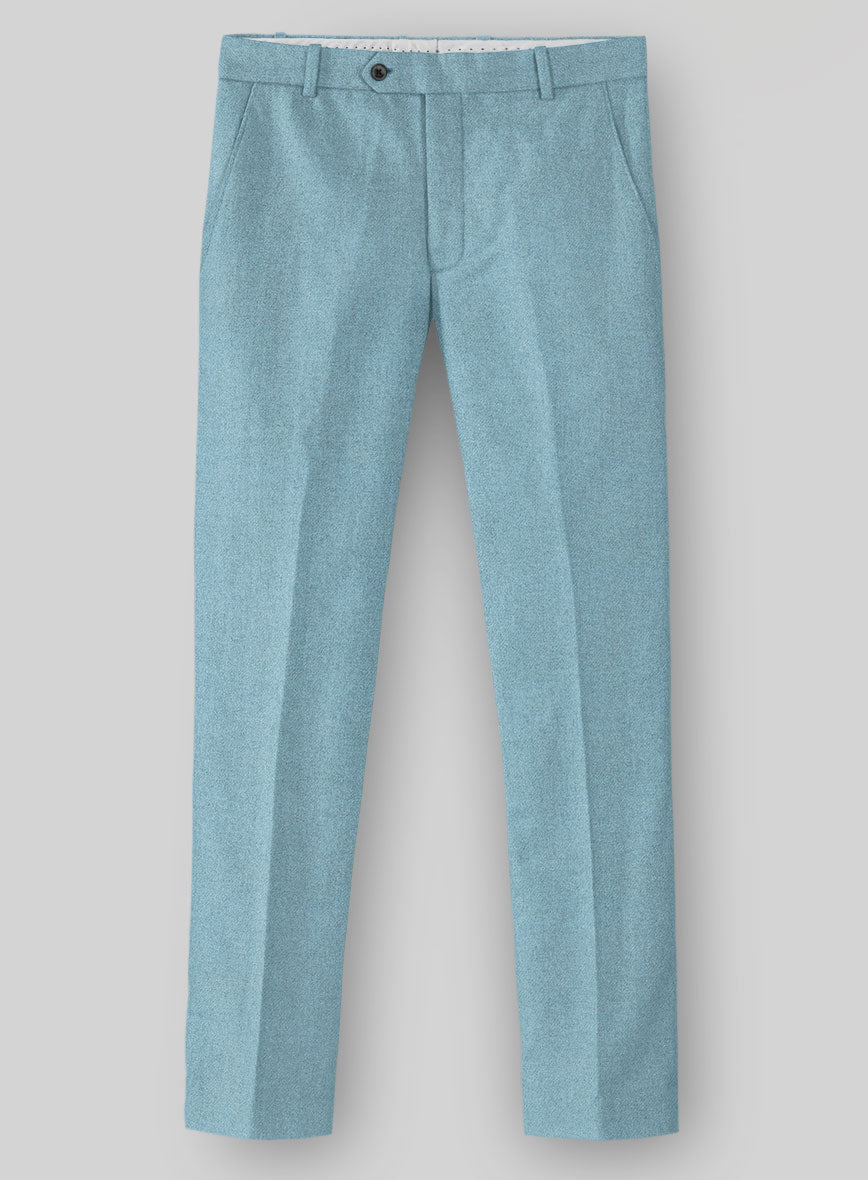 Naples Light Blue Tweed Pants - StudioSuits