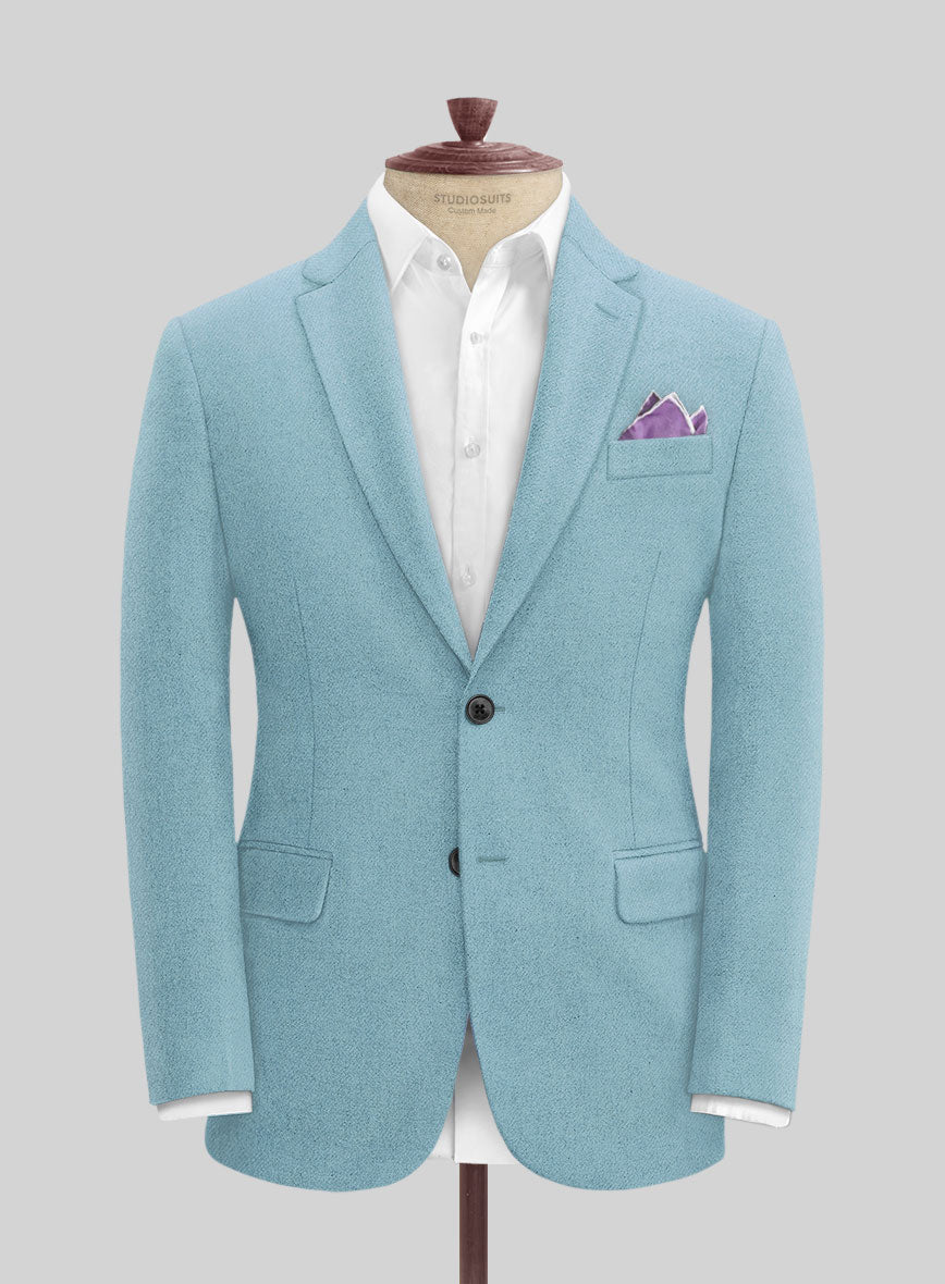 Naples Light Blue Tweed Suit - StudioSuits