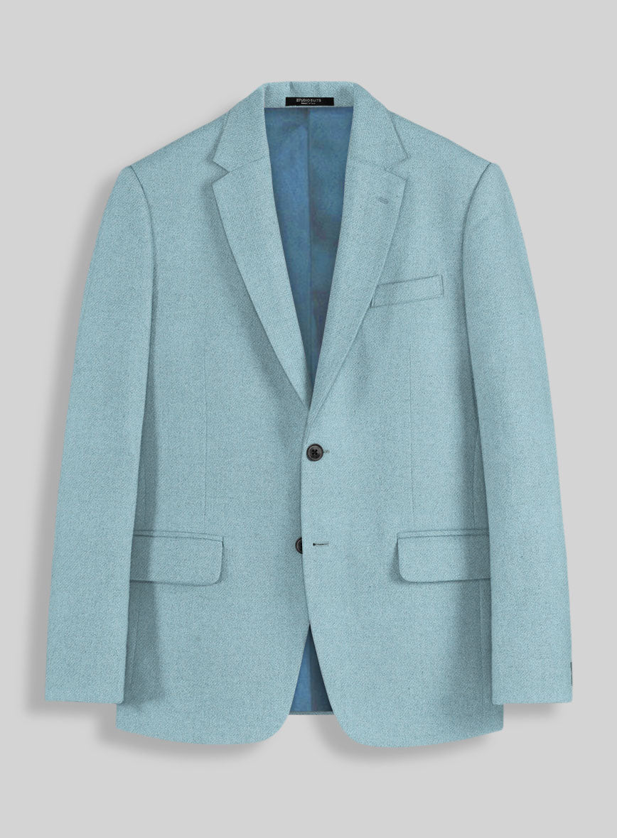 Naples Light Blue Tweed Suit - StudioSuits