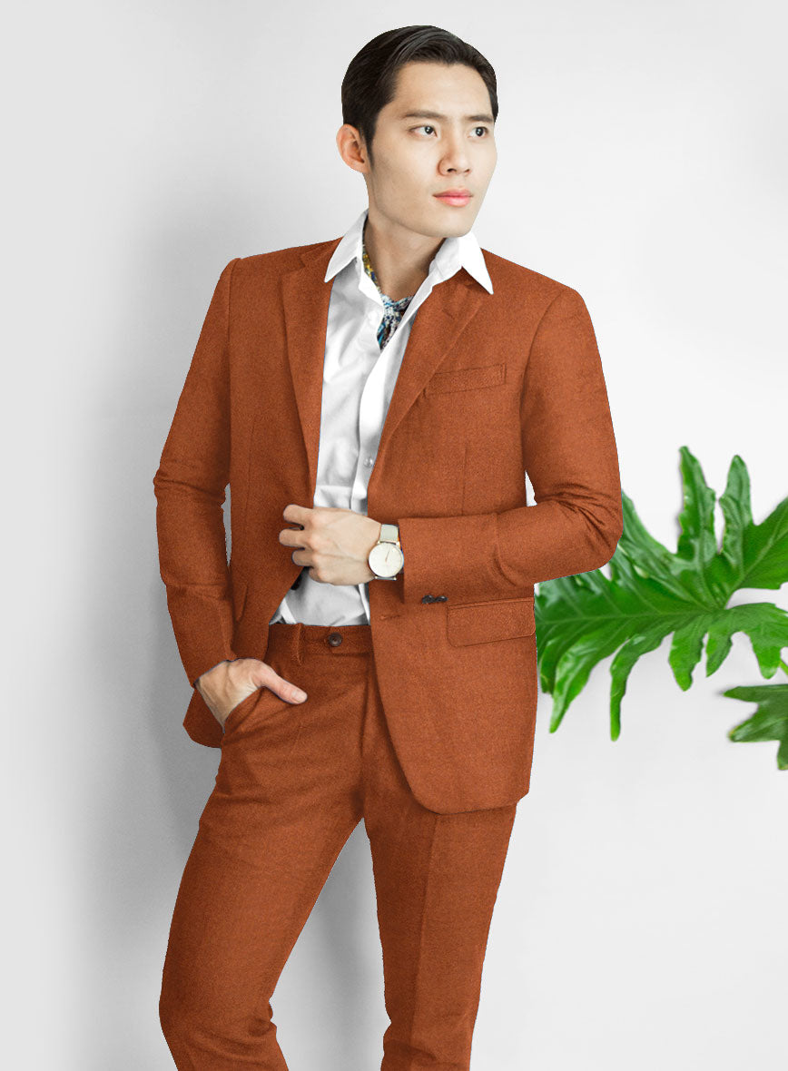 Naples Maitai Orange Tweed Jacket - StudioSuits