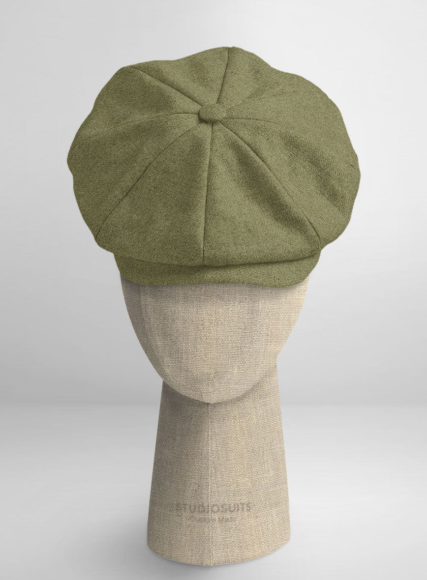 Naples Martini Green Tweed Newsboy Cap - StudioSuits