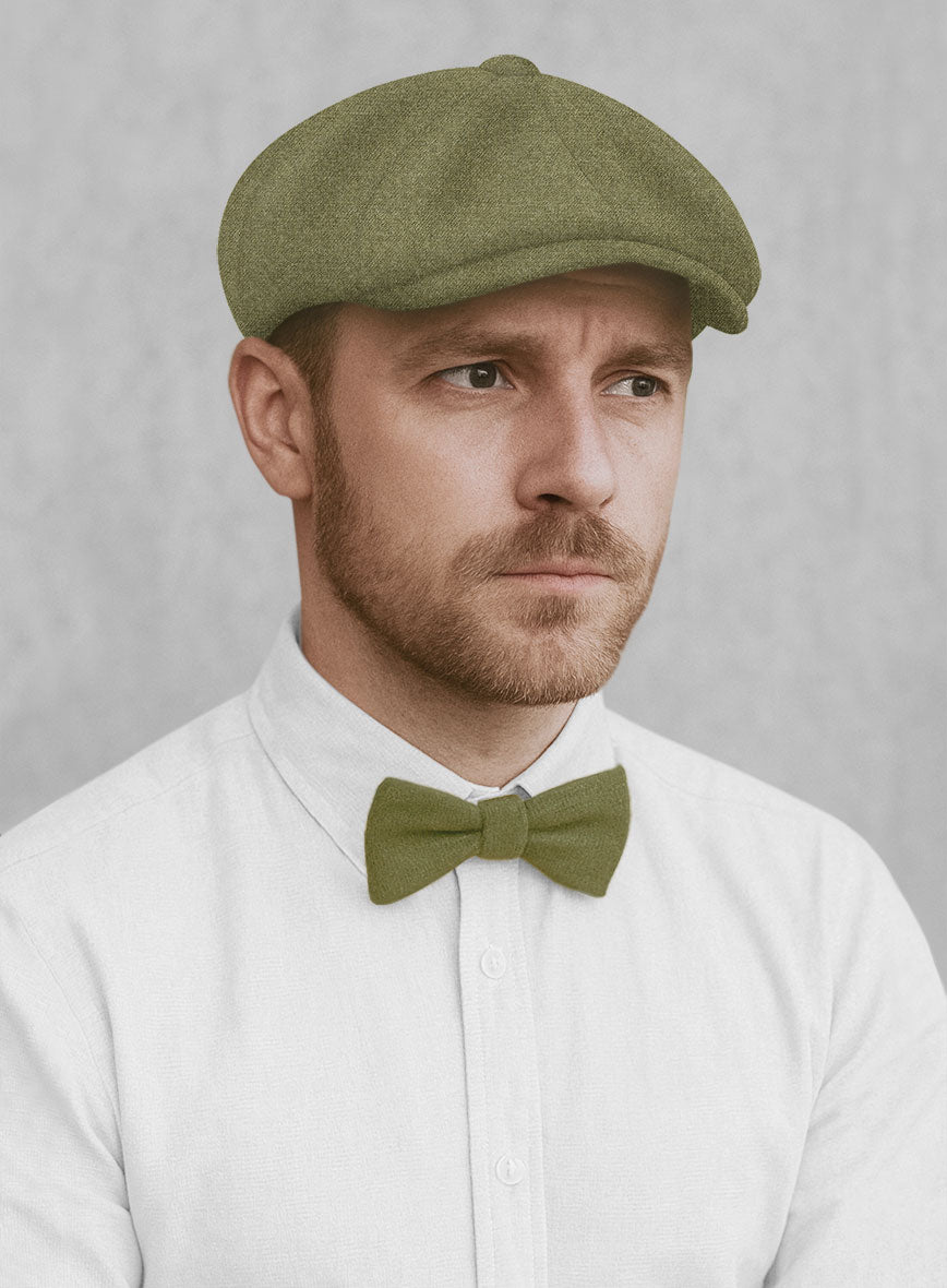 Naples Martini Green Tweed Newsboy Cap - StudioSuits