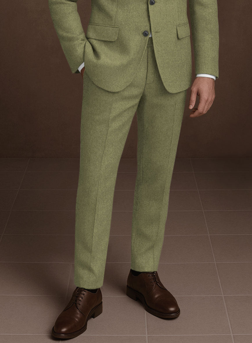 Naples Martini Green Tweed Suit - StudioSuits