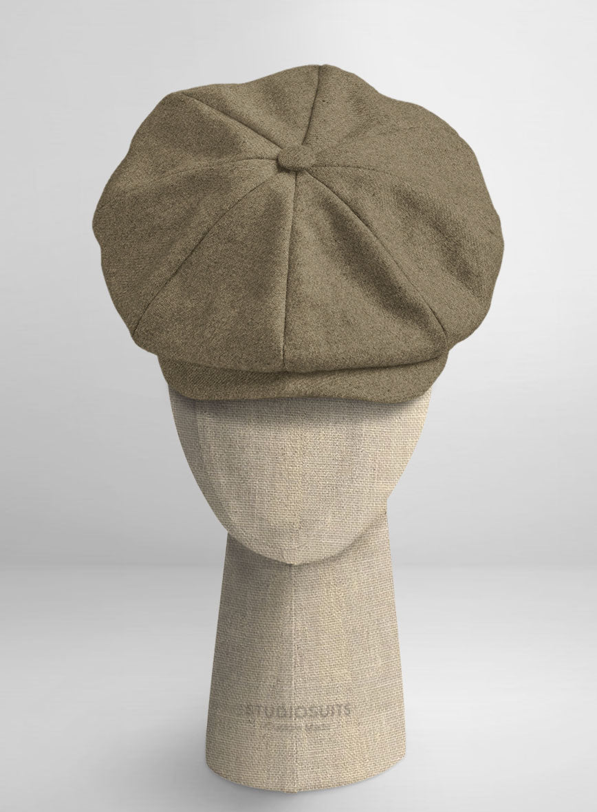 Naples Melange Brown Tweed Newsboy Cap - StudioSuits