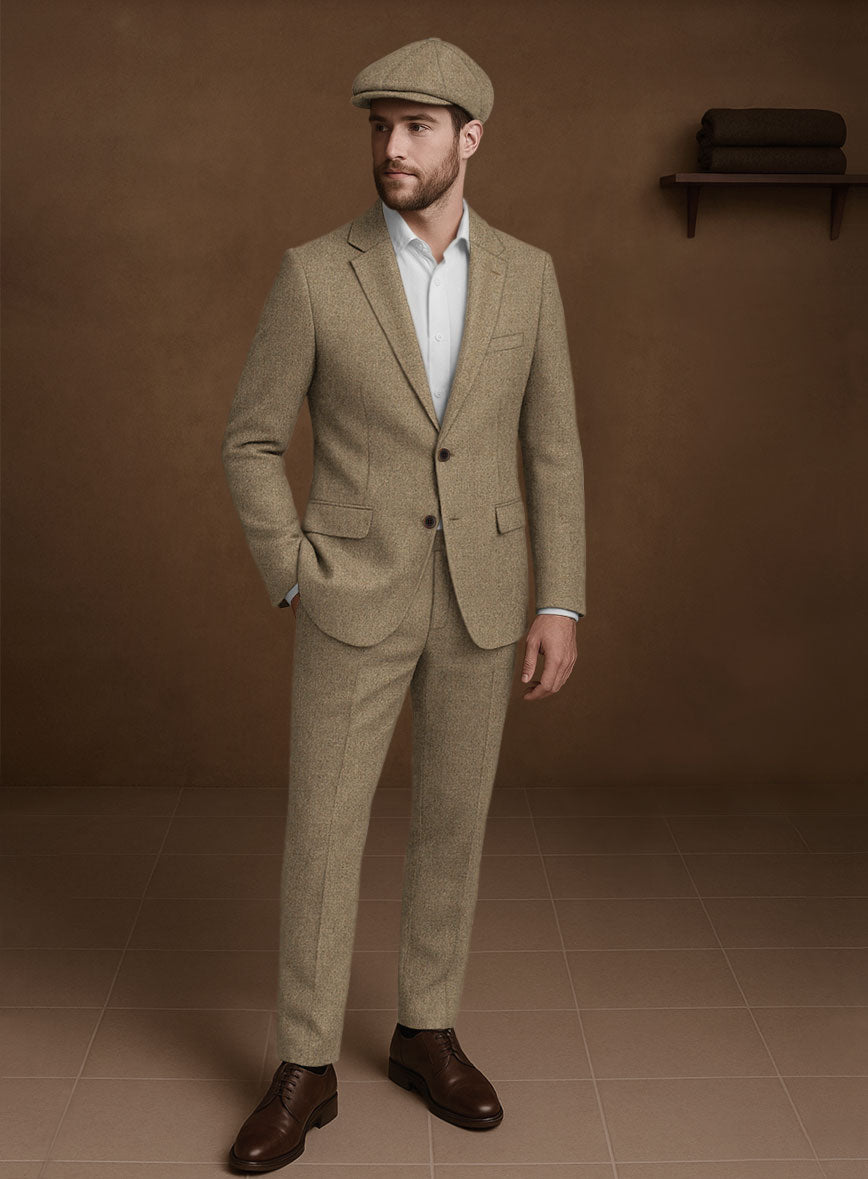 Naples Melange Brown Tweed Suit - StudioSuits
