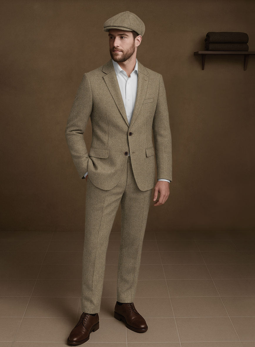 Naples Melange Brown Tweed Suit - StudioSuits