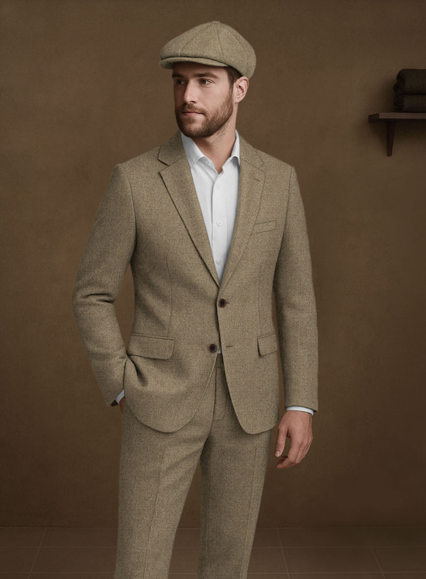 Naples Melange Brown Tweed Suit - StudioSuits