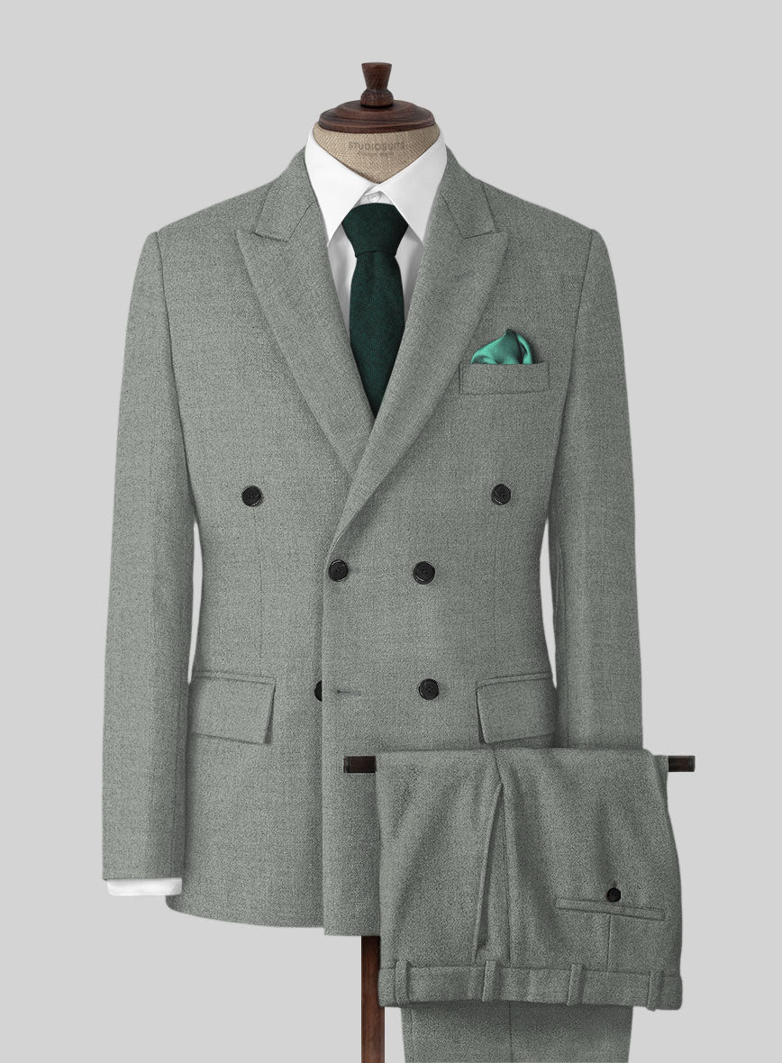 Naples Milano Sage Green Tweed Suit - StudioSuits