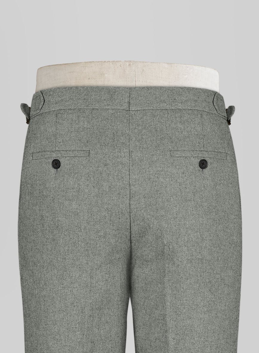 Naples Milano Sage Green Tweed Highland Trousers - StudioSuits